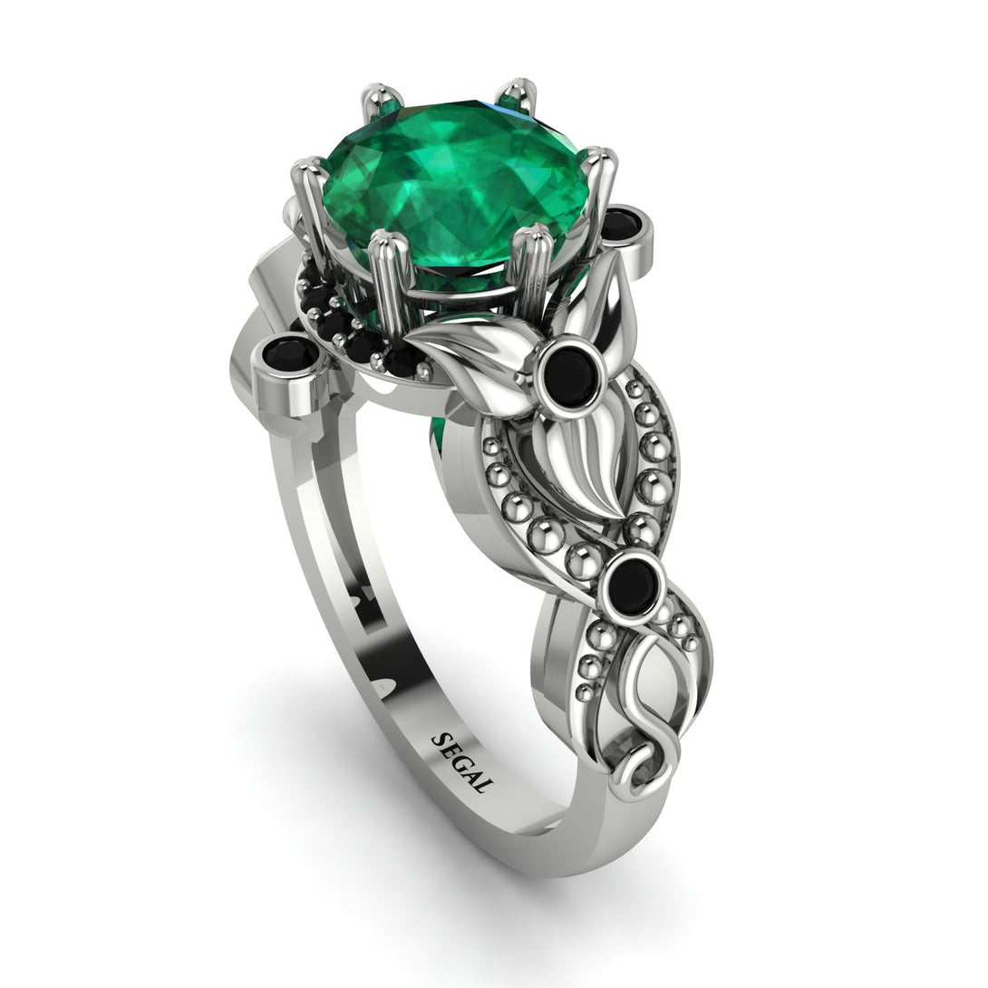 Nature Inspired Emerald Ring - Sandra No. 36