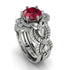 Nature Inspired Ruby Bridal Set - Sandra No. 12 image 1