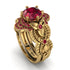 Nature Inspired Ruby Bridal Set - Sandra No. 55 image 1