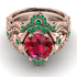 Nature Inspired Ruby Bridal Set - Sandra No. 26 image 2