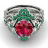 Nature Inspired Ruby Bridal Set - Sandra No. 27 image 2