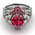 Nature Inspired Ruby Bridal Set - Sandra No. 57 image 2
