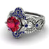 Nature Inspired Ruby Bridal Set - Sandra No. 72 image 3