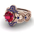 Nature Inspired Ruby Bridal Set - Sandra No. 71 image 3