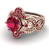 Nature Inspired Ruby Bridal Set - Sandra No. 56 image 3