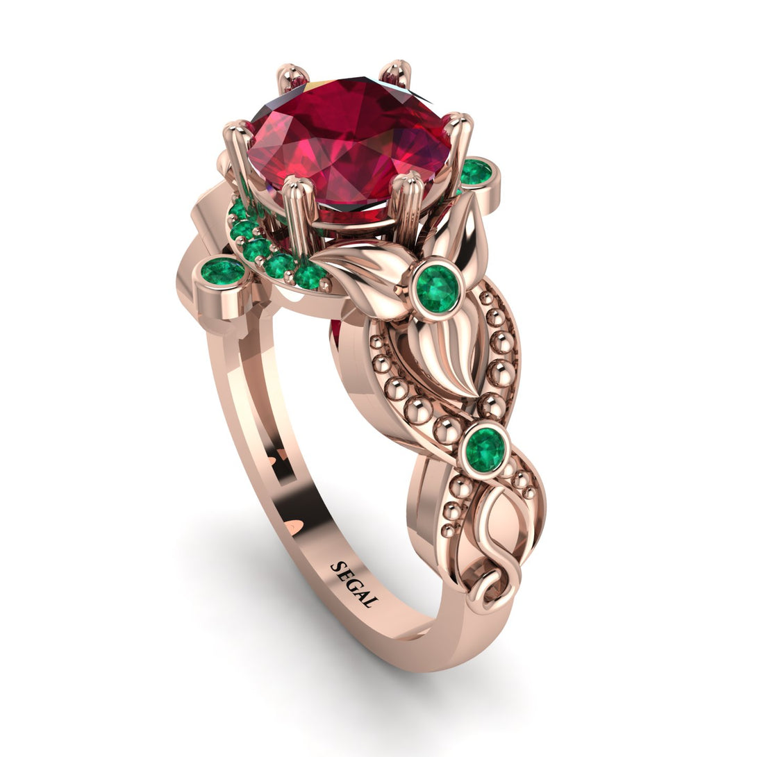 Nature Inspired Ruby Ring - Sandra No. 26