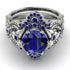 Nature Inspired Sapphire Bridal Set - Sandra No. 75 image 2
