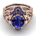 Nature Inspired Sapphire Bridal Set - Sandra No. 74 image 2