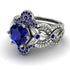 Nature Inspired Sapphire Bridal Set - Sandra No. 75 image 3