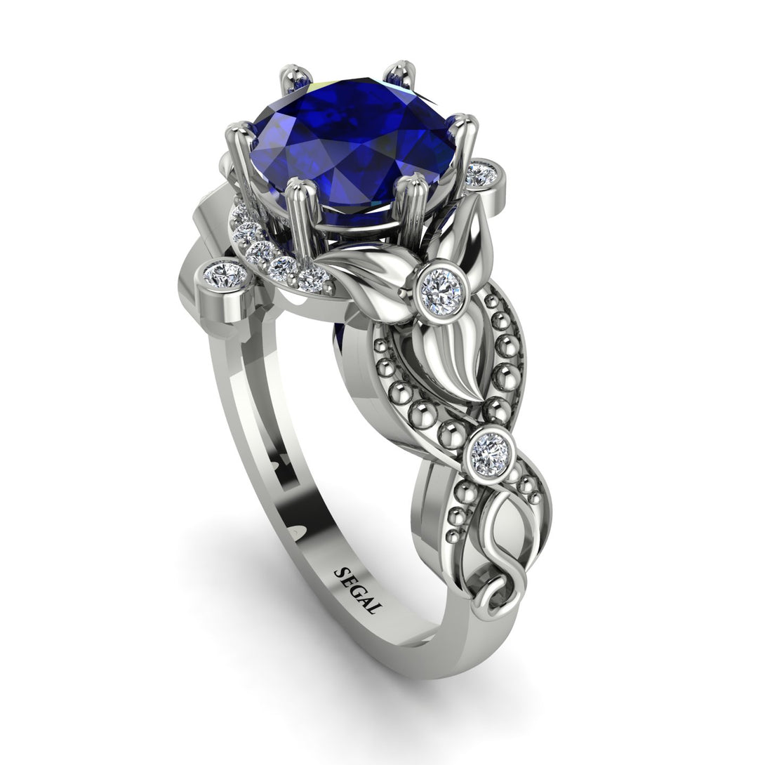 Nature Inspired Sapphire Ring - Sandra No. 15