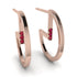 Circle Stud Earring With Hidden Ruby - Karter No. 11 image 1