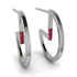 Circle Stud Earring With Hidden Ruby - Karter No. 12 image 1