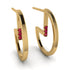 Circle Stud Earring With Hidden Ruby - Karter No. 10 image 1
