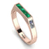 Emerald Cut Thin Emerald Signature Ring - Sara No. 5 image 1