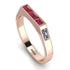 Emerald Cut Thin Ruby Signature Ring - Sara No. 11 image 1