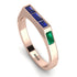 Emerald Cut Thin Sapphire Signature Ring - Sara No. 29 image 1