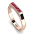 Emerald Cut Thin Ruby Signature Ring - Sara No. 41 image 1