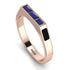 Emerald Cut Thin Sapphire Signature Ring - Sara No. 44 image 1