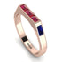 Emerald Cut Thin Ruby Signature Ring - Sara No. 71 image 1