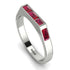 Emerald Cut Thin Ruby Signature Ring - Sara No. 57 image 1
