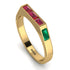 Emerald Cut Thin Ruby Signature Ring - Sara No. 25 image 1