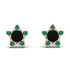 Star Halo Black Diamond Earrings - Zelda No. 23 image 1