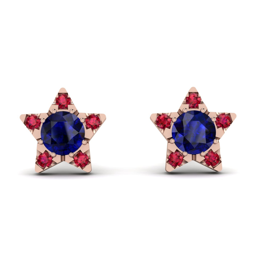 Star Halo Sapphire Earrings - Zelda No. 59