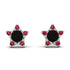 Star Halo Black Diamond Earrings - Zelda No. 54 image 1