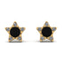Star Halo Black Diamond Earrings - Zelda No. 7 image 1
