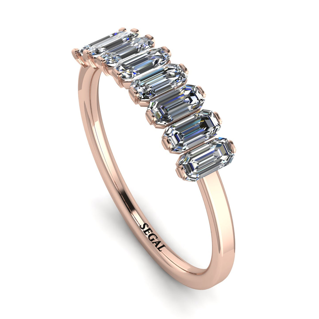 Emerald Cut Diamond Band - Esther No. 2