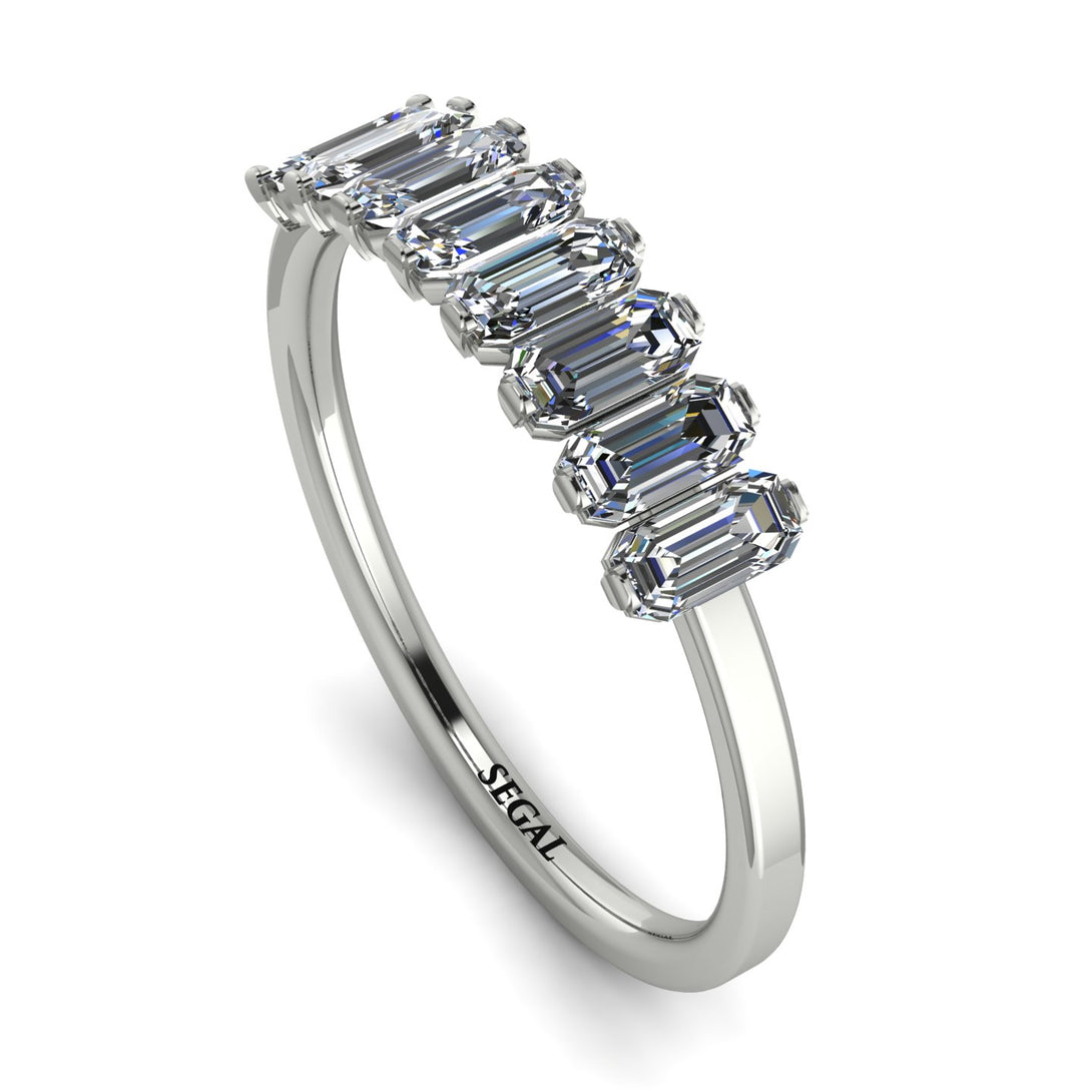 Emerald Cut Diamond Band - Esther No. 3