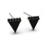 Triangle Black Diamond Earrings Stud - Kairi No. 9 image 1