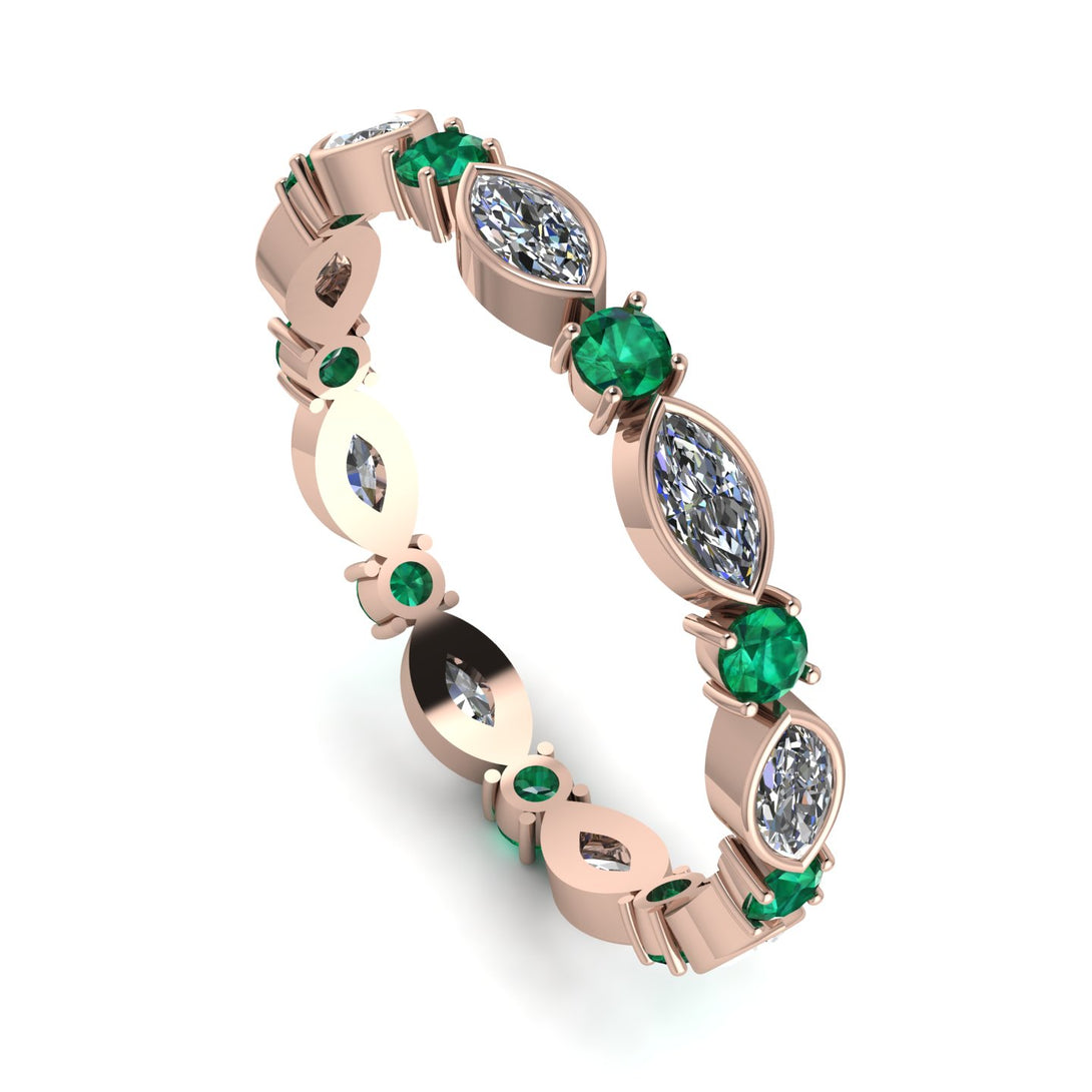 Marquise Diamond Eternity Band - Cecilia No. 17