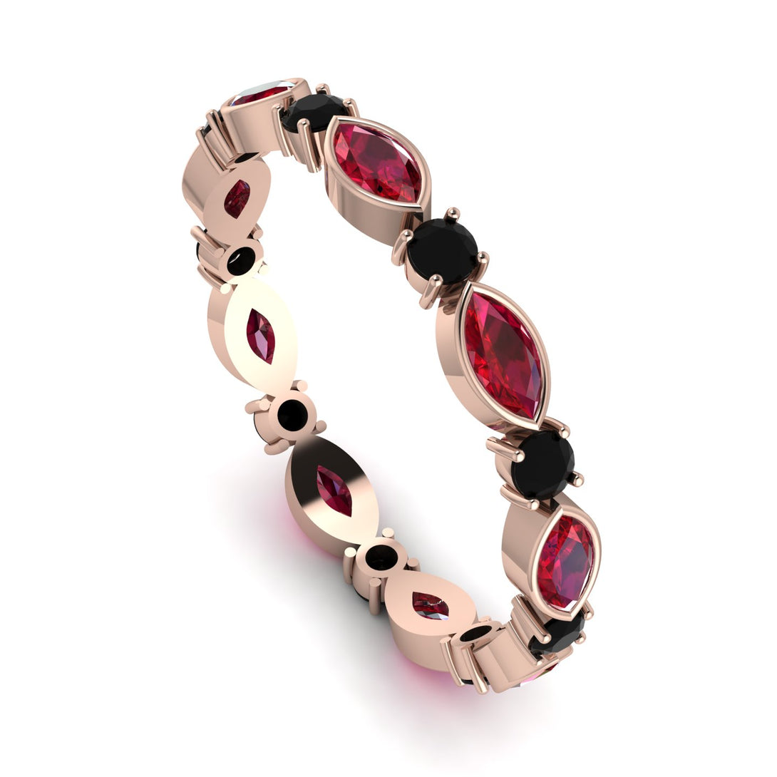 Marquise Ruby Eternity Band - Cecilia No. 41