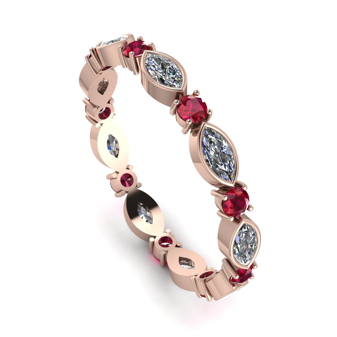 Marquise Diamond Eternity Band - Cecilia No. 47