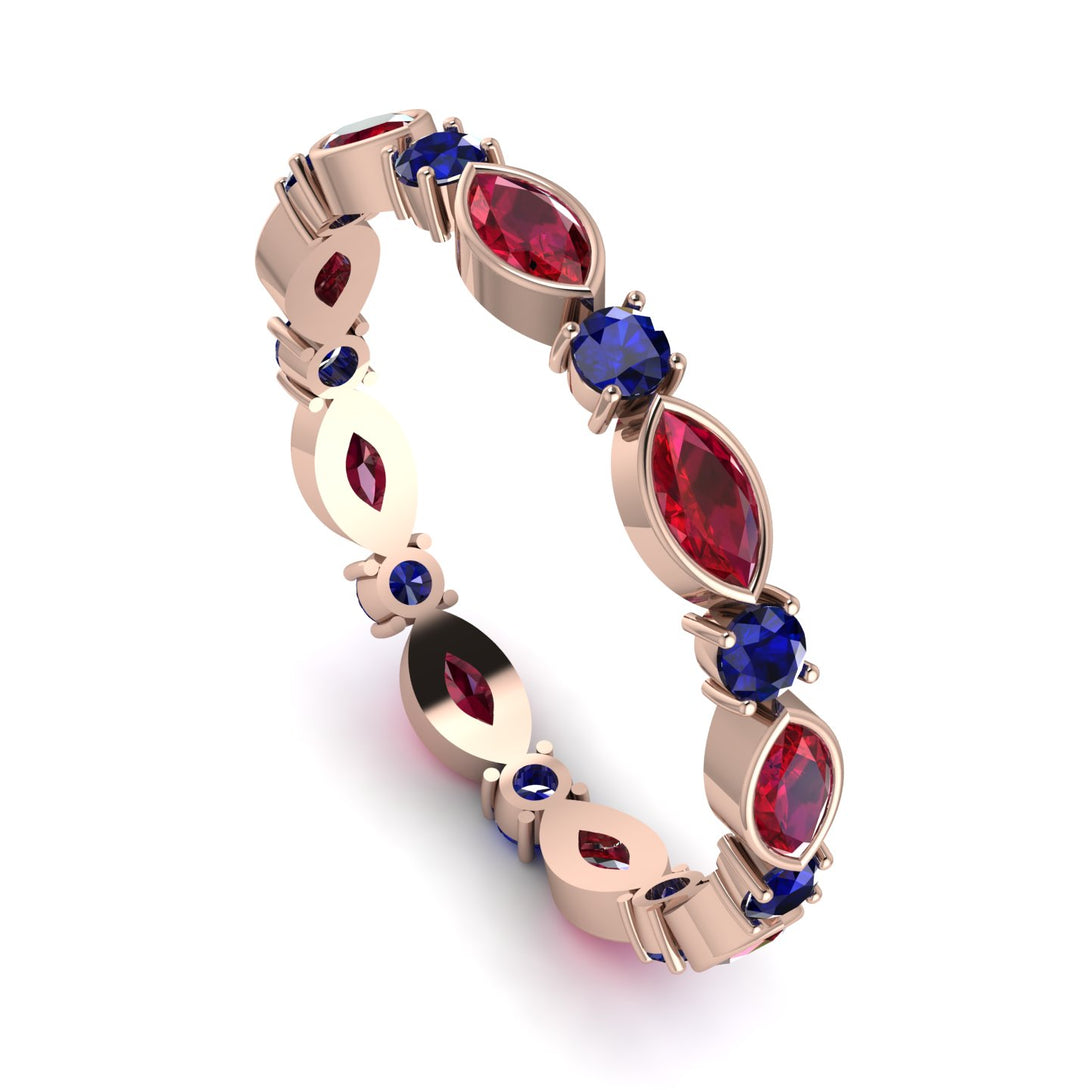 Marquise Ruby Eternity Band - Cecilia No. 71