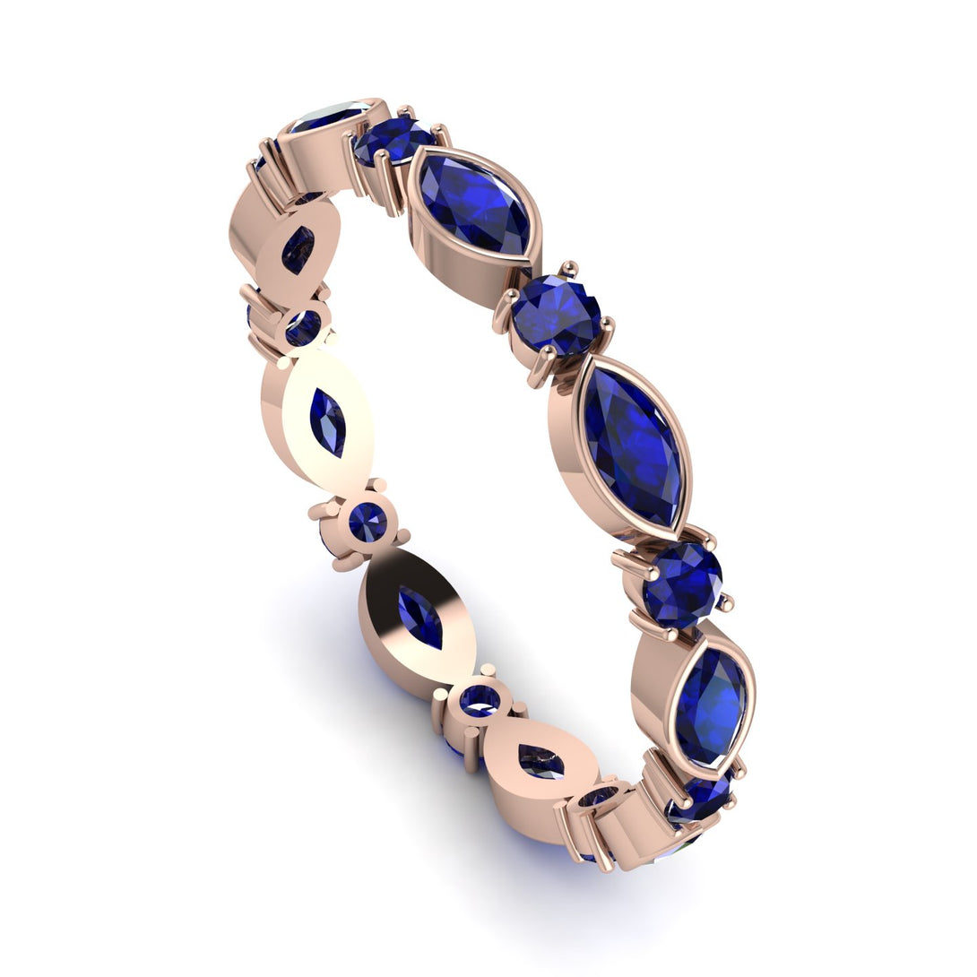 Marquise Sapphire Eternity Band - Cecilia No. 74