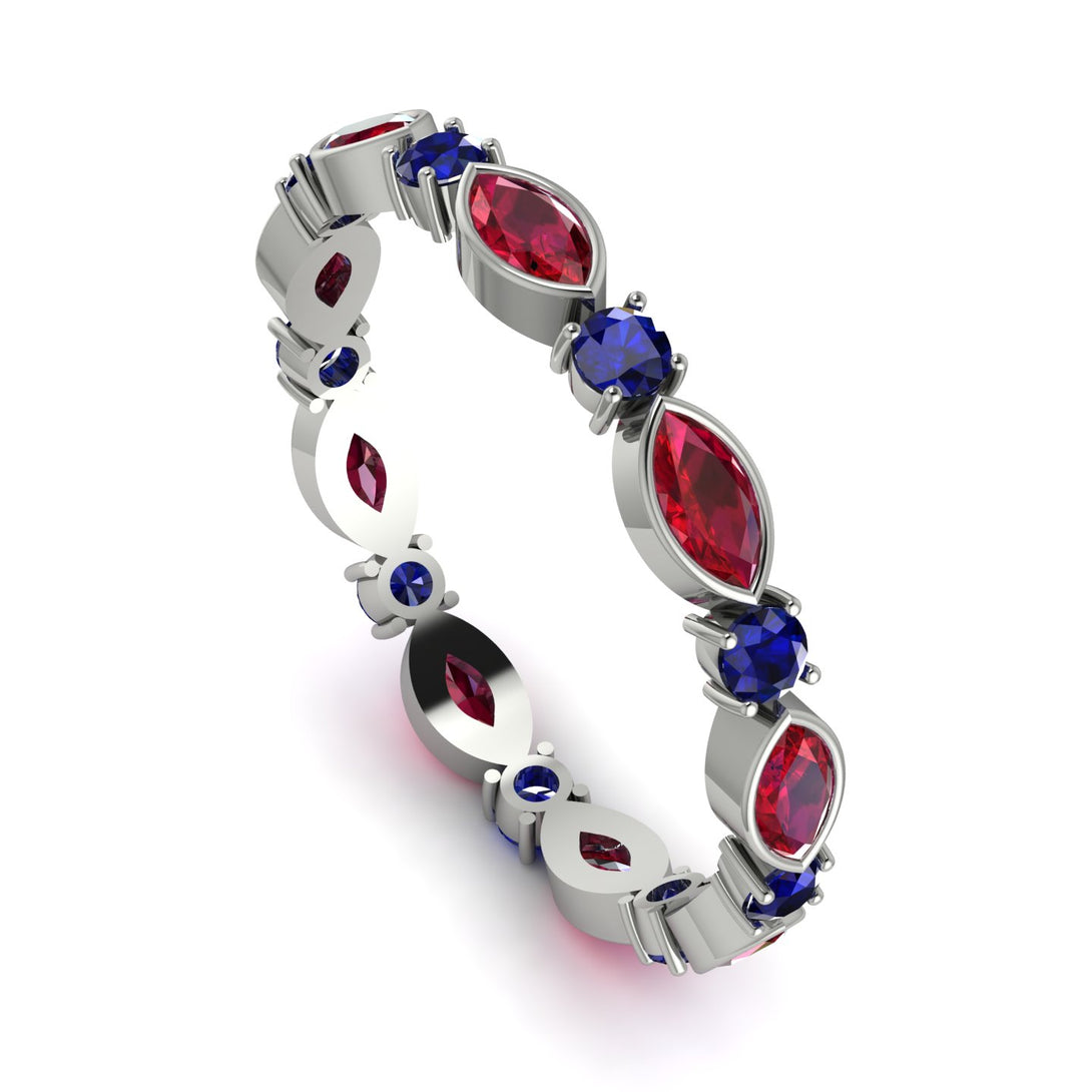 Marquise Ruby Eternity Band - Cecilia No. 72