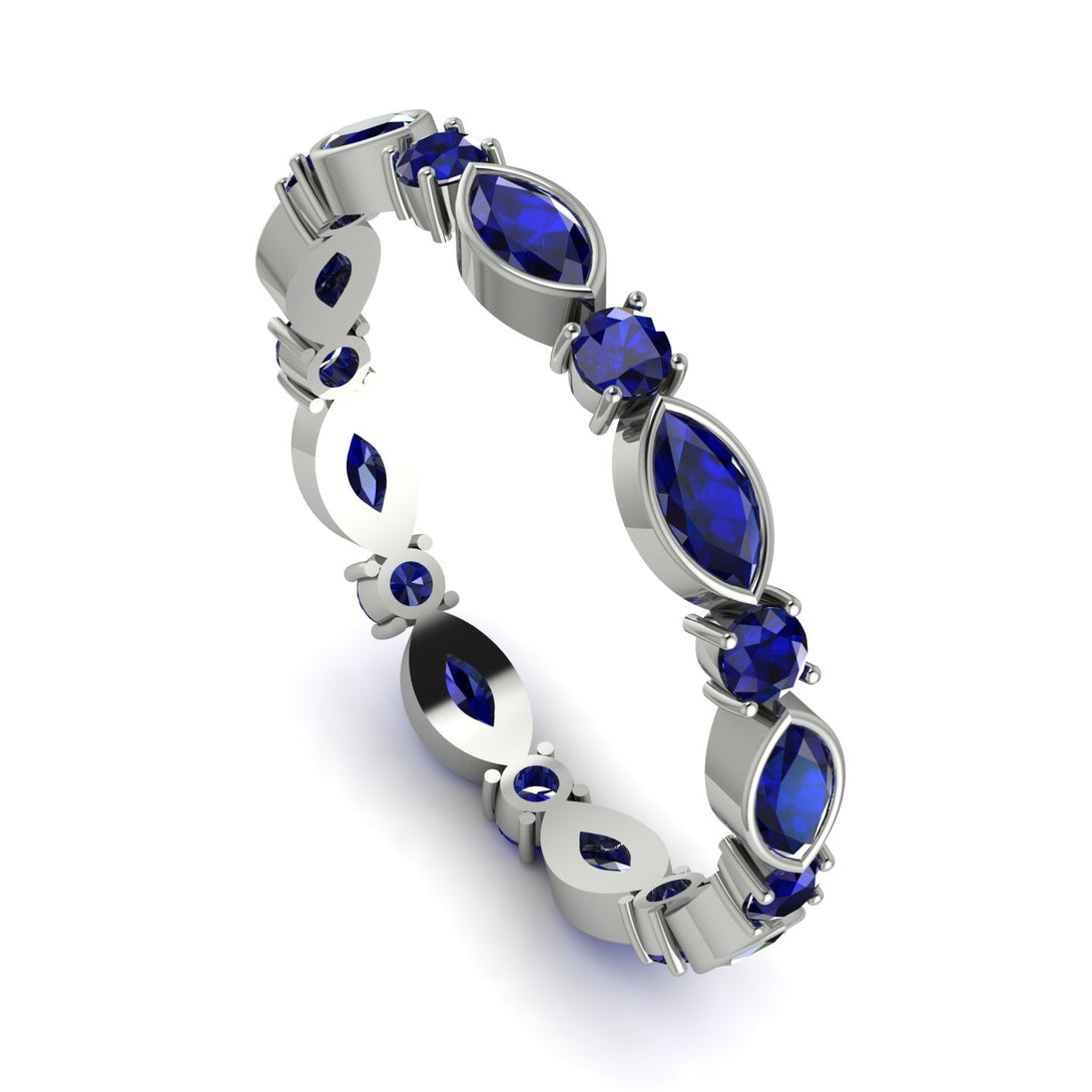 Marquise Sapphire Eternity Band - Cecilia No. 75