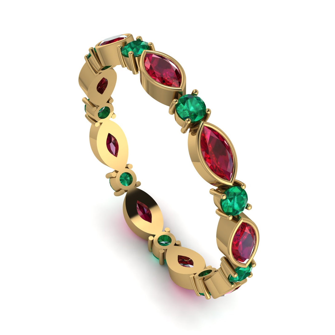 Marquise Ruby Eternity Band - Cecilia No. 25