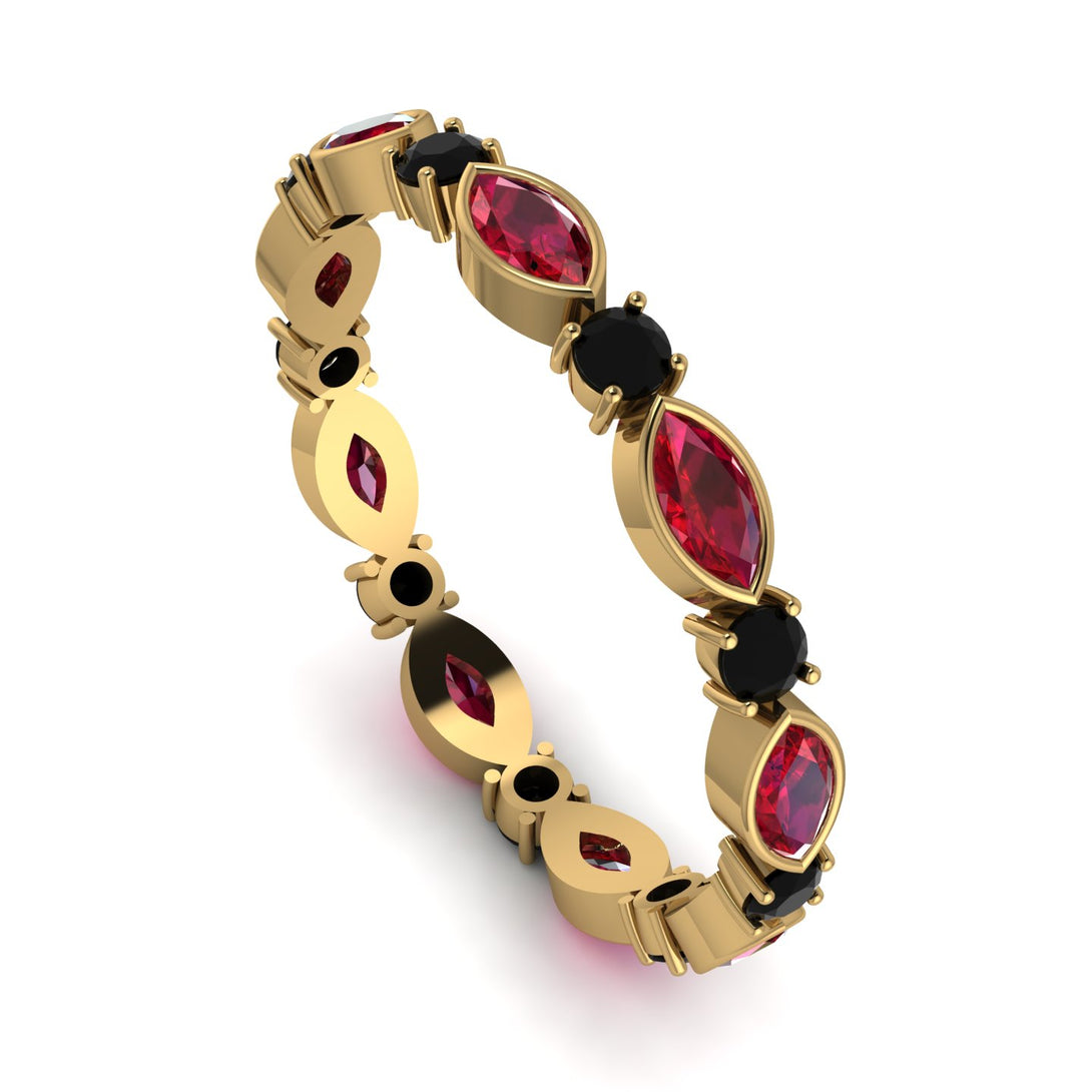 Marquise Ruby Eternity Band - Cecilia No. 40