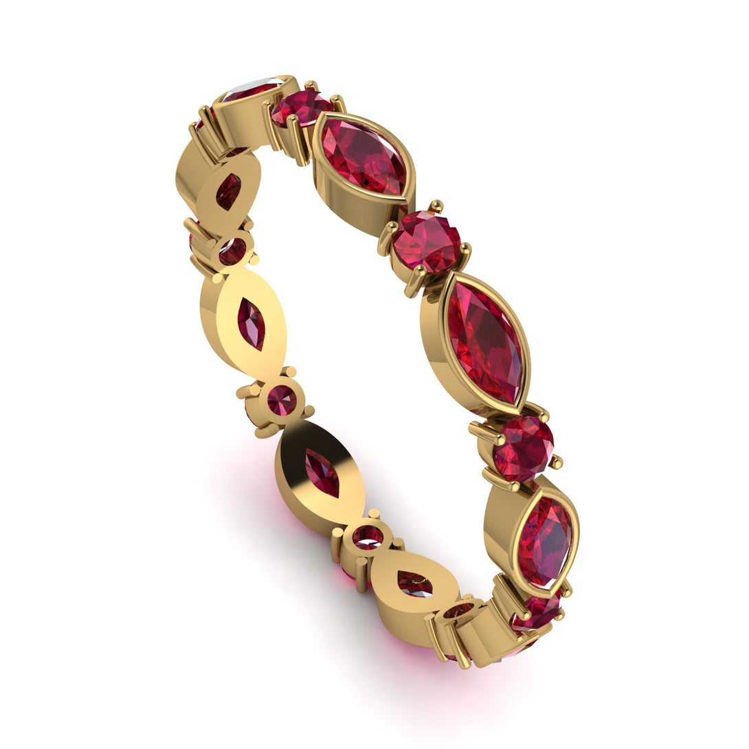 Marquise Ruby Eternity Band - Cecilia No. 55