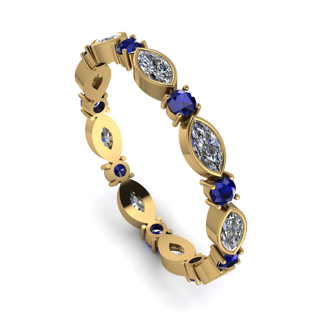 Marquise Diamond Eternity Band - Cecilia No. 61