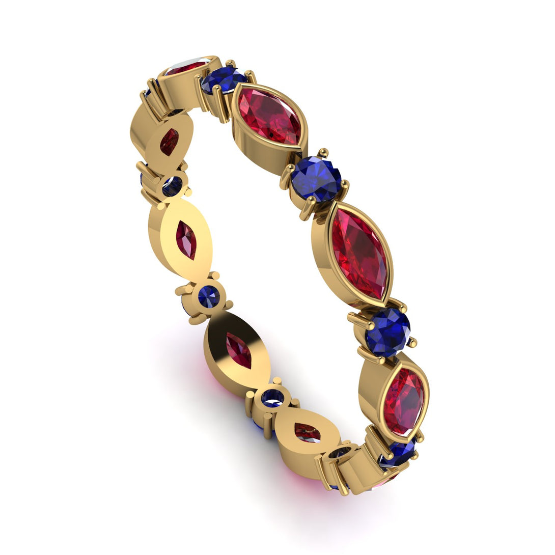 Marquise Ruby Eternity Band - Cecilia No. 70