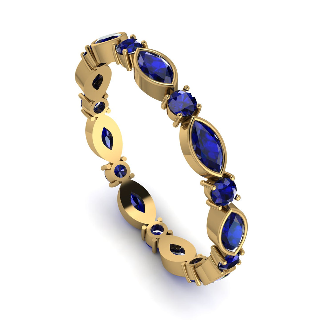 Marquise Sapphire Eternity Band - Cecilia No. 73
