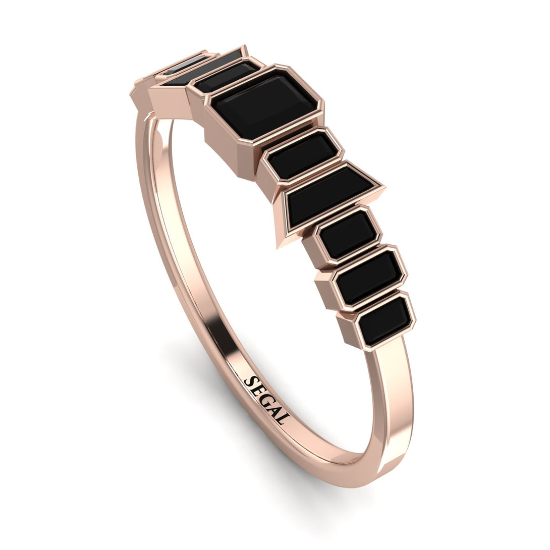 Emerald Black Diamond Mix Band - Valerie No. 38