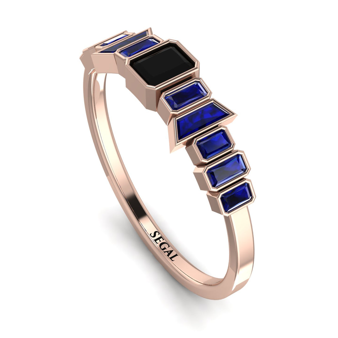 Emerald Black Diamond Mix Band - Valerie No. 68