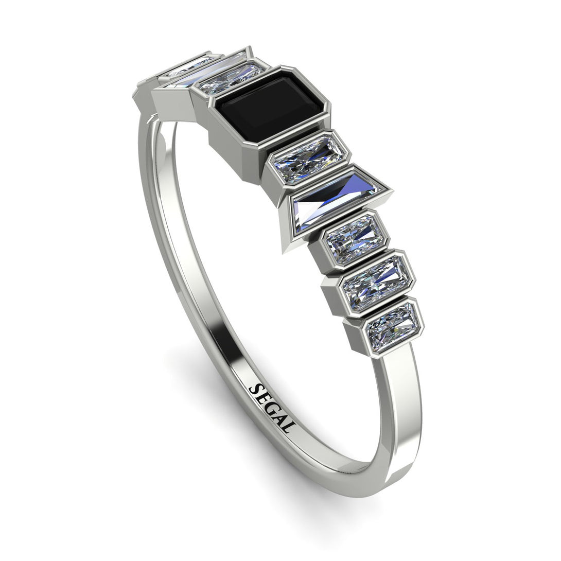 Emerald Black Diamond Mix Band - Valerie No. 9