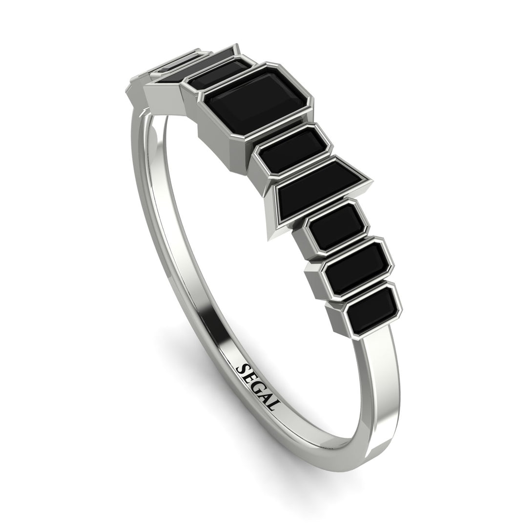 Emerald Black Diamond Mix Band - Valerie No. 39