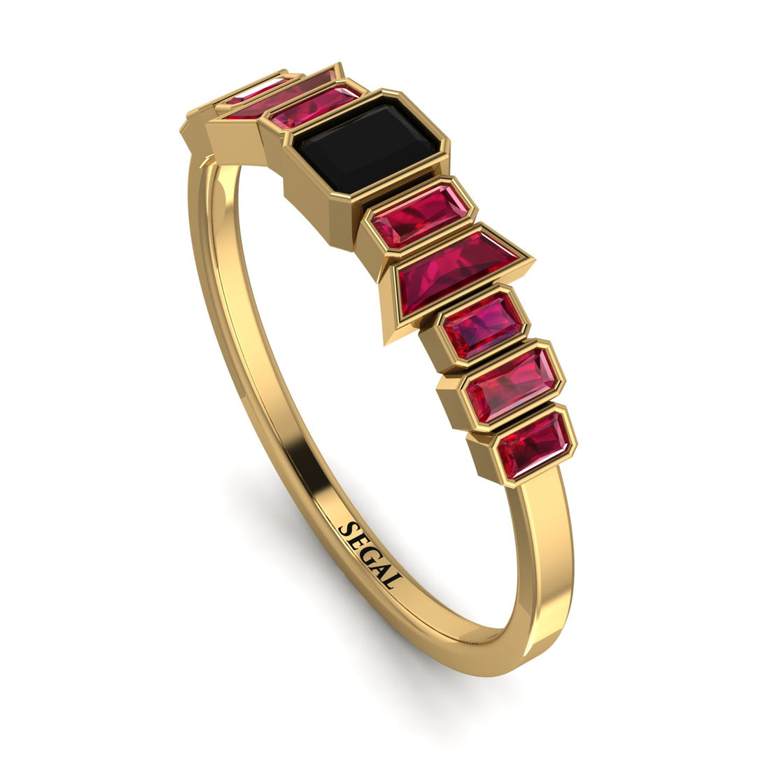 Emerald Black Diamond Mix Band - Valerie No. 52